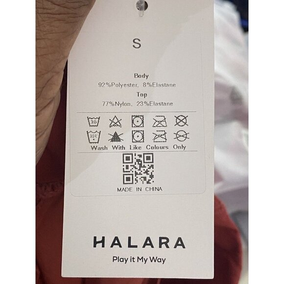 Halara High Waisted Back Pocket Palazzo Flowy Split Wide Leg Casual Blush Orange - Picture 4 of 7